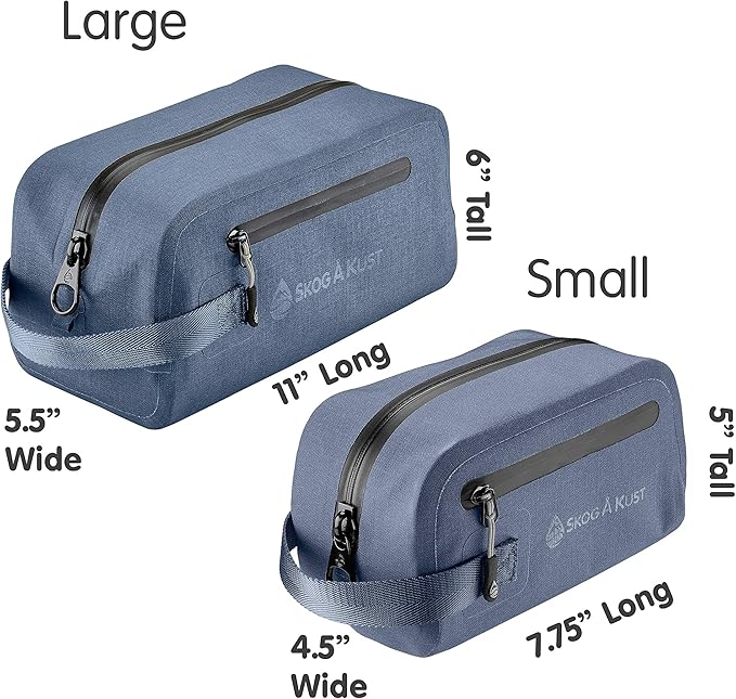 Skog Å Kust DoppSåk Waterproof & Leak-Proof Travel Toiletry Bag | Small, Midnight Blue