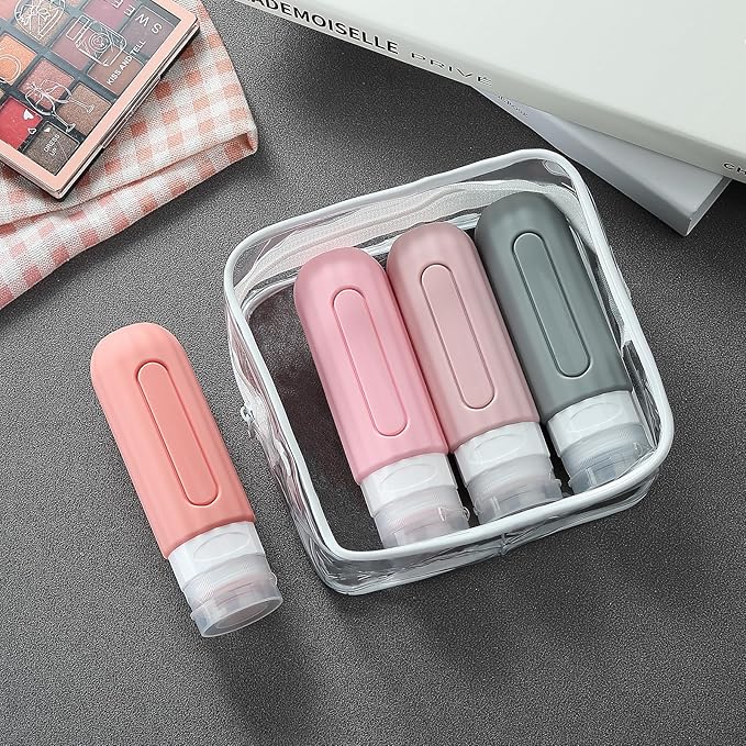 Mrsdry 16 Pack Travel Bottles for Toiletries, Leakproof Travel Containers for Toiletries, TSA Approved Silicone Travel Accessories Squeezable Refillable 3oz for Shampoo Conditioner Lotion
