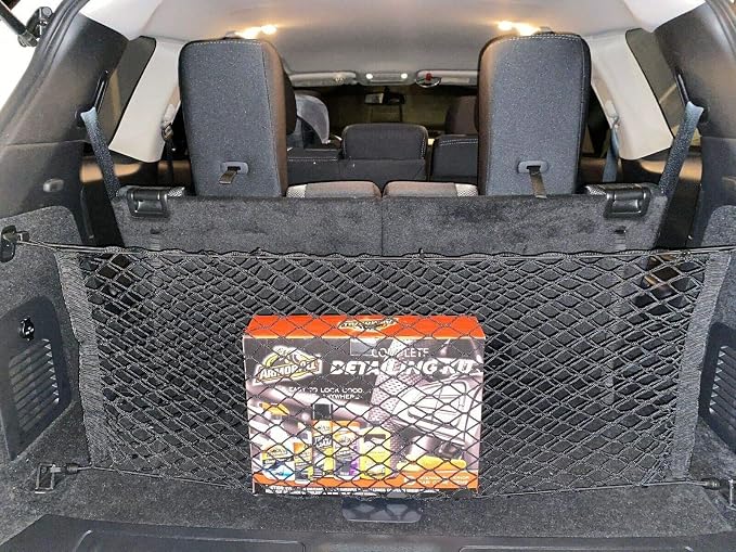 Trunk Organizer Cargo Net for Nissan Pathfinder 2013-2023–Envelope Style Cargo Net for SUV-Premium Mesh Car Trunk Organizer Vehicle Carrier Storage–Compatible with Nissan Pathfinder