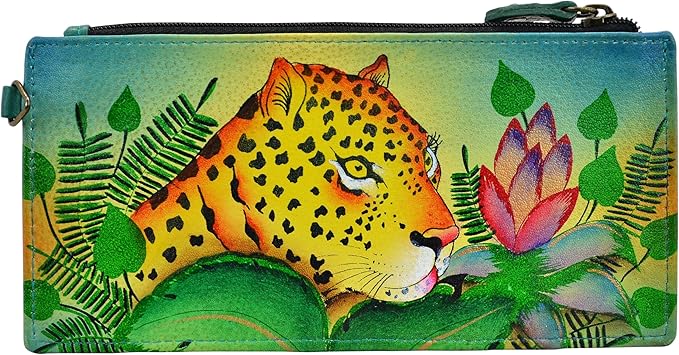 Anna by Anuschka Women's Hand Painted Genuine Leather Organizer Wallet | Hand Painted