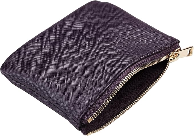 Chelmon Vegan Leather Coin Purse Pouch Change Purse With Zipper For Men Women