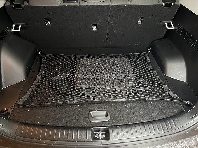 Floor Style Automotive Elastic Trunk Mesh Cargo Net for Kia Seltos S LX EX SX 2021-2025 - Premium Trunk Organizer and Storage - Luggage Net for Crossover - Best Car Organizer for Kia Seltos
