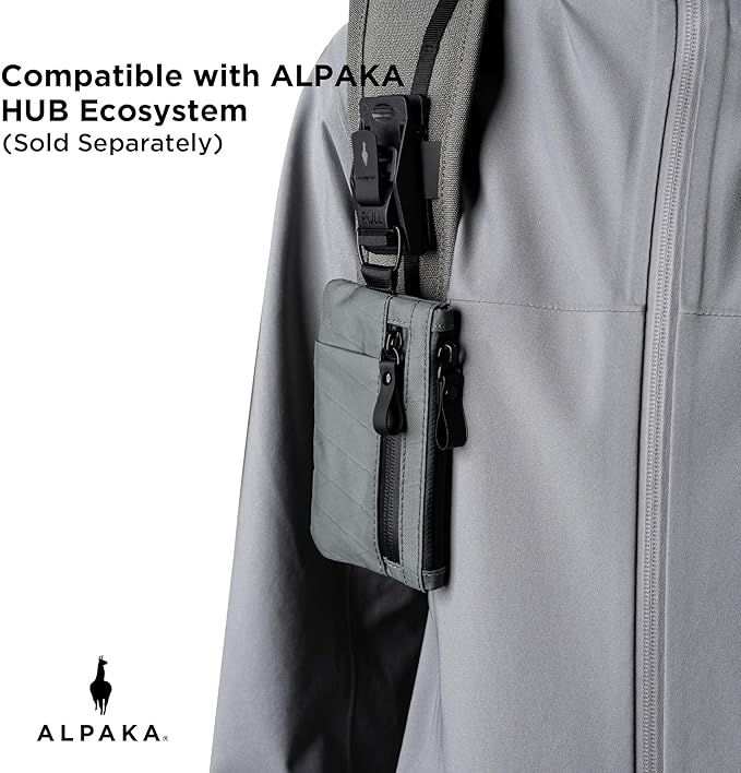 ALPAKA Zip Pouch Pro - Minimalist Zipper Wallet - with RFID Blocking ID Card Holder Wallet with Zipper for Men with Multi-tool Slot