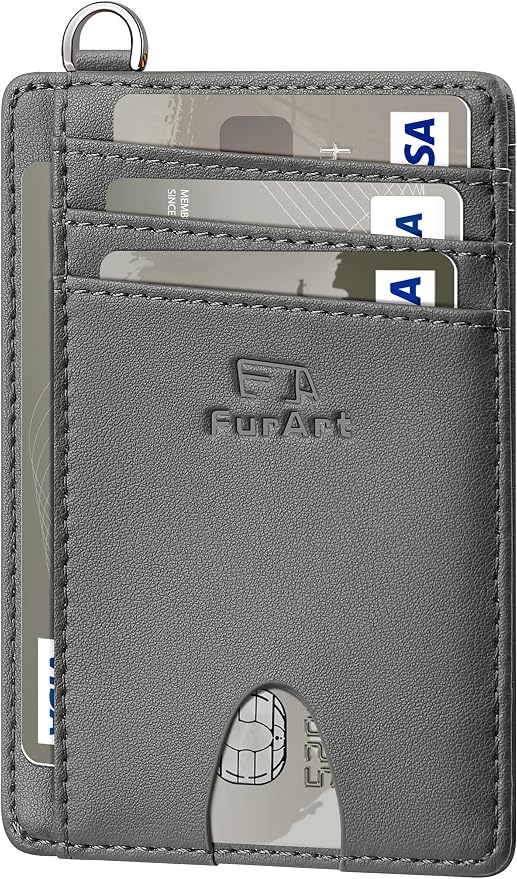 FurArt Slim Minimalist Wallet, Front Pocket Wallets, RFID Blocking, Credit Card Holder for Men