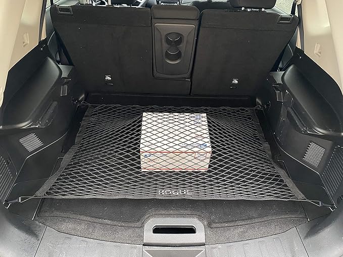 Floor Style Automotive Elastic Trunk Mesh Cargo Net for Nissan Rogue (T33) 2021-2026 - Premium Trunk Organizer and Storage - Luggage Net for Crossover - Best Car Organizer for Nissan Rogue