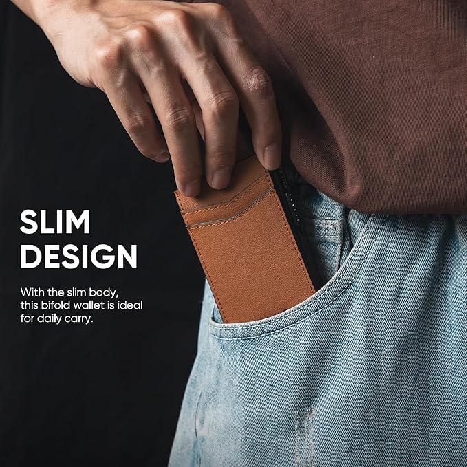 VULKIT Men's Slim Wallets Pop Up Card Holder RFID Blocking Metal Wallet Minimalist Design Holds Up to 11 Cards