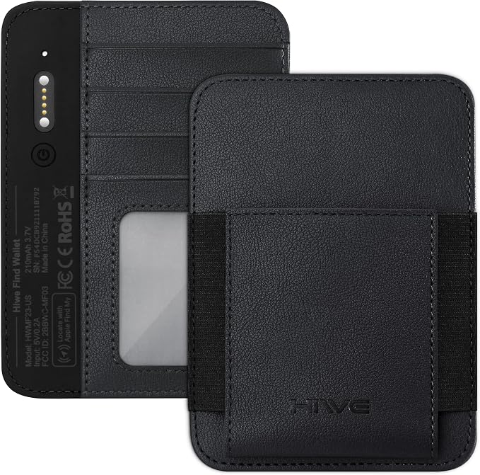 Passport Holder with Find My, RFID Leather Minimalist for Travel, Fit 4 Cards & 2 Passport