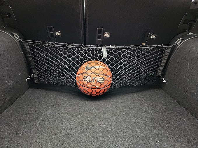 Envelope Style Automotive Elastic Trunk Mesh Cargo Net for Nissan Kicks 2022-2024 - Premium Trunk Organizer and Storage - Luggage Net for Crossover - Best Car Organizer for Nissan Kicks