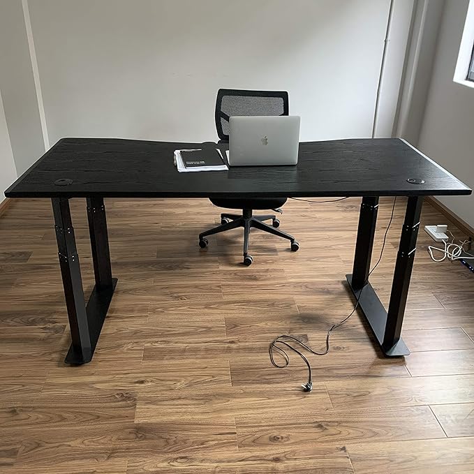 VWINDESK VJ401 Four Legs(Columns) Electric Height Adjustable Standing Desk Frame Only W/Four Motors, Ergonomic Sit Stand Up Height Adjustable Steel Base with Digital Memory Keypad (Black)