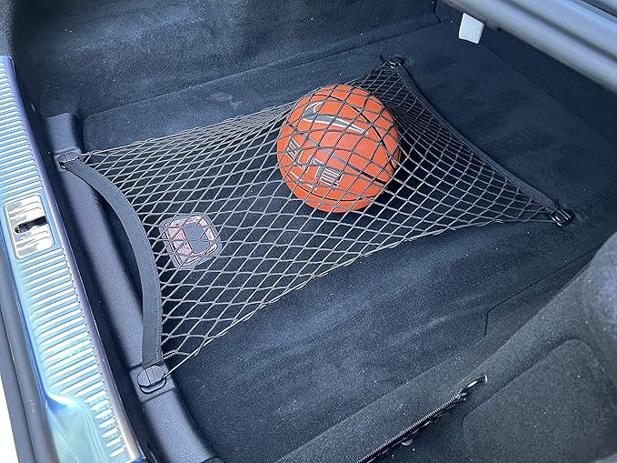 Floor Style Automotive Elastic Trunk Mesh Cargo Net for Mercedes Benz S Class 2021-2024 - Premium Trunk Organizers and Storage - Luggage Net for Sedan - Best Car Organizer for Mercedes Benz W223
