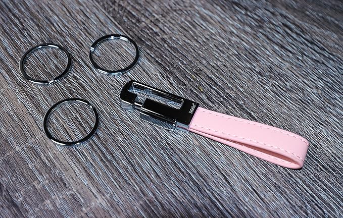 Mehr Leather Valet Keychain - Detachable Key Chain (Light Pink)