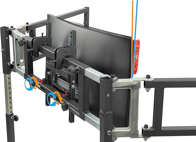 Triple Monitor Floor Stand GEN2 for Racing and Flight Simulators Model LD | for Monitors up to 100x100mm VESA Mount or 24, 27, 32, 34-39 (Triple Stand for Monitors, LD)