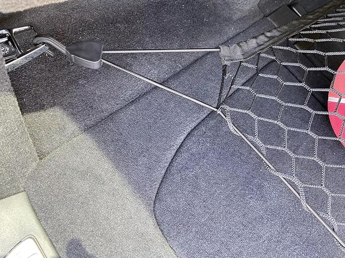 Trunk Organizer Cargo Net for Volvo XC90 2003-2026 – Floor Style Cargo Net for SUV – Premium Mesh Elastic Car Trunk Organizer Vehicle Carrier Storage – Compatible with XC90