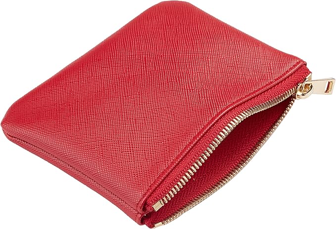 Chelmon Vegan Leather Coin Purse Pouch Change Purse With Zipper For Men Women