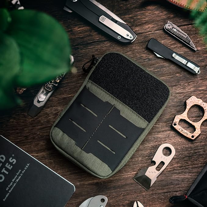 TACTICAL GEEK Block E2.0 EDC Compact Waist Multi-Purpose Molle Pouch Organizer, Green