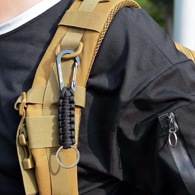 WEREWOLVES Paracord Keychain with Carabiner, Lanyard Clip for Keys
