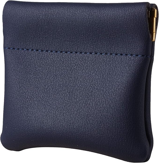 Travelambo Leather Squeeze Coin Purse Pouch Change Holder For Men & Women