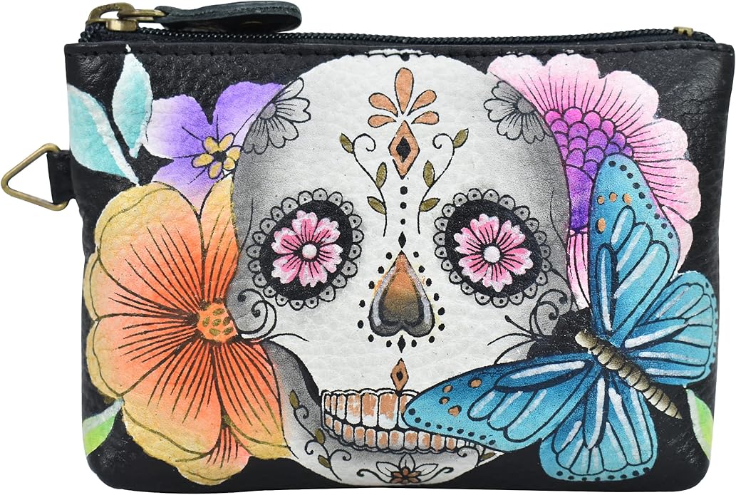 Anna by Anuschka Women's Hand Painted Leather Coin Pouch Purse