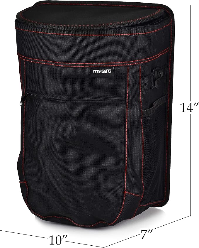 Masirs Vehicle Trash Can - Large Removable Leakproof Garbage Bag, Fasten The Car Waste Basket to Back or Front Seat Headrest. Great Garbage Can for Car, SUV, Truck, Van or Minivan.