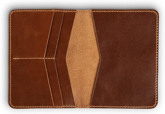 PEGAI Personalized Leather, Passport Holder For Travel | Handmade Passport Wallet Cover Case | Travel Document Holder, Passport Cover for Men, Women, and Family | Pike (Dual Tone Coffee)