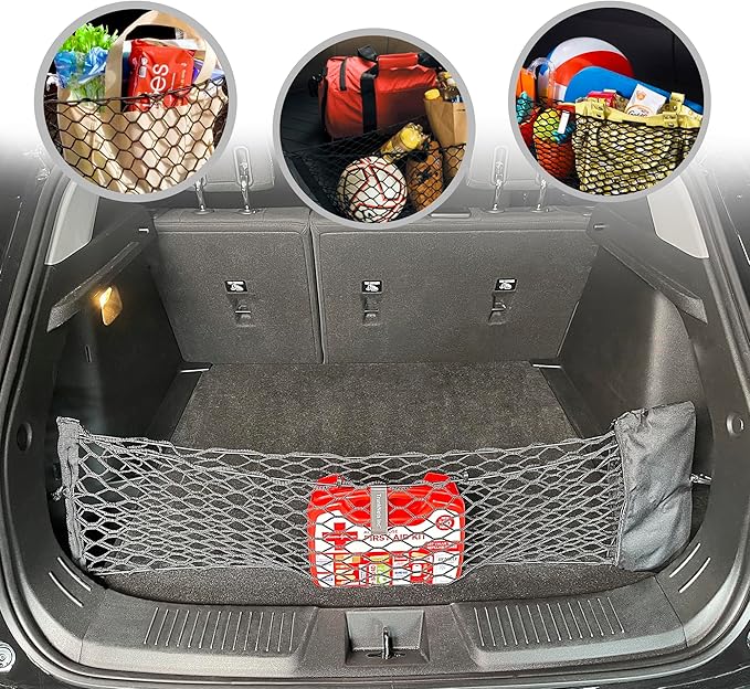 Envelope Style Automotive Elastic Trunk Mesh Cargo Net for Chevrolet Trax 2025-2026 - Premium Trunk Organizer and Storage - Luggage Net for Crossover - Best Car Organizer for Chevrolet Trax