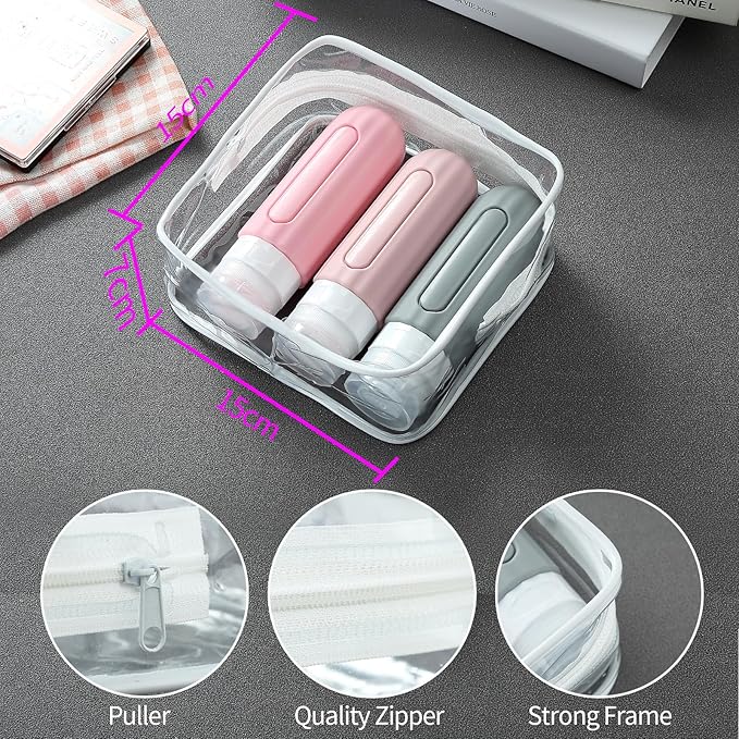 Mrsdry 16 Pack Travel Bottles for Toiletries, Leakproof Travel Containers for Toiletries, TSA Approved Silicone Travel Accessories Squeezable Refillable 3oz for Shampoo Conditioner Lotion