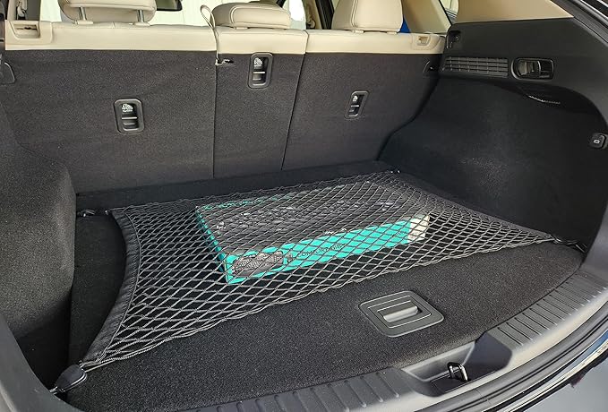 Floor Style Automotive Elastic Trunk Mesh Cargo Net for Mazda CX5 S Carbon Premium Turbo 2023-2025 - Premium Trunk Organizer and Storage - Luggage Net for Crossover - Car Organizer for Mazda CX5