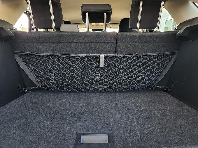 Back Seat Style Automotive Elastic Trunk Mesh Cargo Net for Mazda CX-3 2016-2021 - Premium Trunk Organizers and Storage - Luggage Net for Crossover - Best Car Organizer for Mazda CX 3
