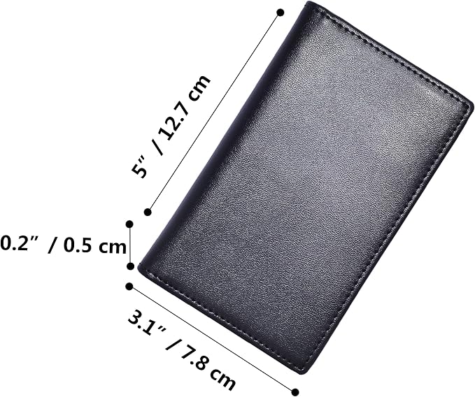 Slim Thin ID/Credit Card Holder RFID Genuine Leather Bifold Front Pocket Wallet