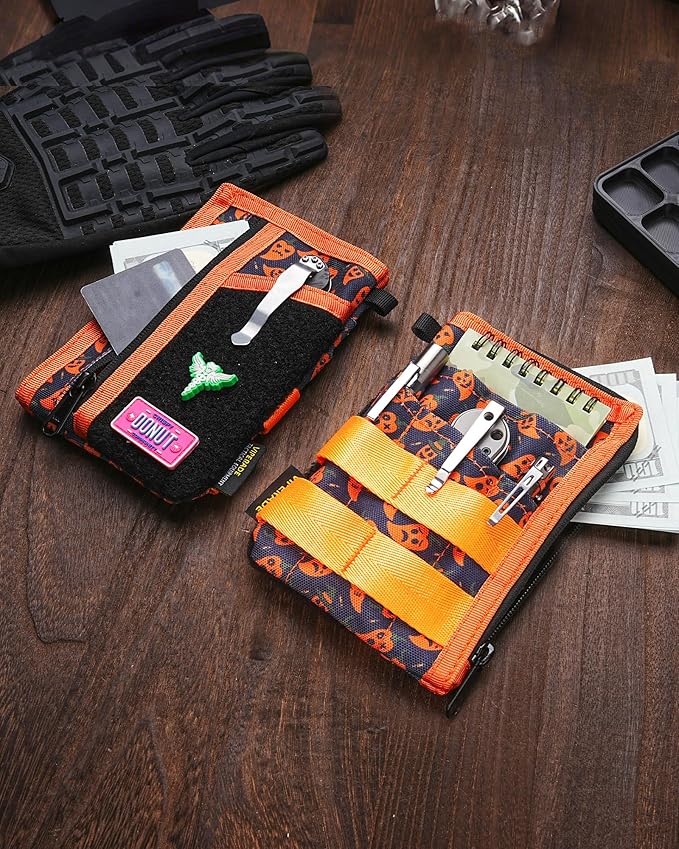 VIPERADE VE36 EDC Pouch Pocket Organizer, Slim EDC Pocket Organizer with Zipper, Tactical Pouch for Flashlight, Multitool, Pen, Notebook, Compact EDC Gear Pouch