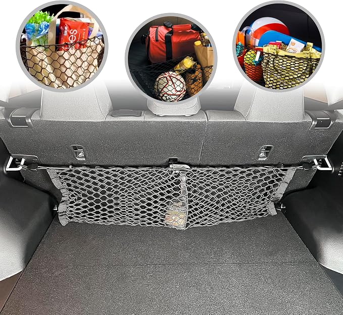 Envelope Style Trunk Mesh Cargo Net for Kia Seltos S LX EX SX 2021-2025 - Car Accessories - Premium Trunk Organizers and Storage - Cargo Net for SUV - Vehicle Carrier Organizer for Kia Seltos