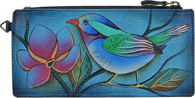 Anna by Anuschka Women's Hand Painted Genuine Leather Organizer Wallet | Hand Painted