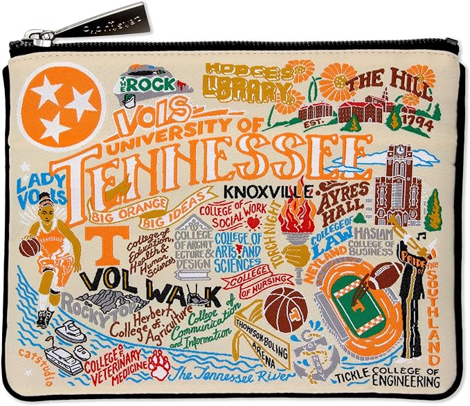 Catstudio Zipper Pouch, University of Tennessee Travel Toiletry Bag, 5 x 7, Ideal Makeup Bag, Dog Treat Pouch, or Purse to Organize Supplies for Grads & Alumni