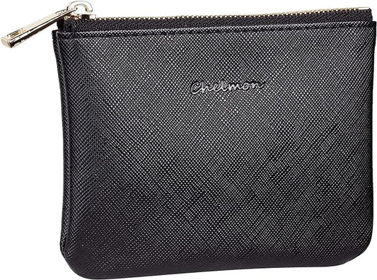 Chelmon Vegan Leather Coin Purse Pouch Change Purse With Zipper For Men Women