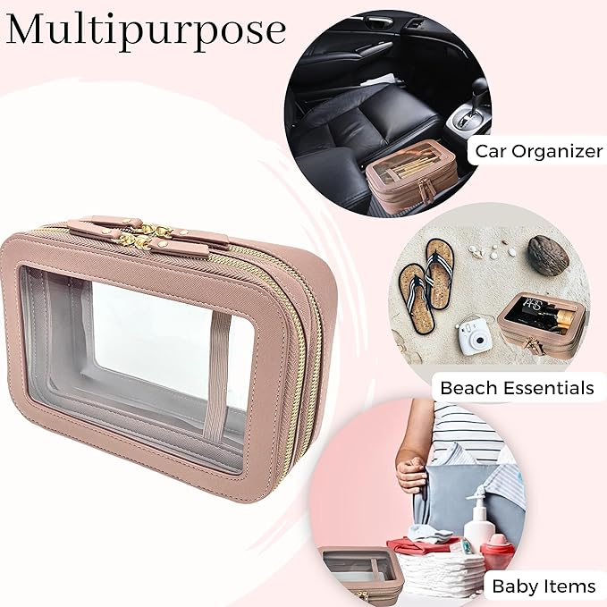 JAZD Women's Clear Cosmetic Bag