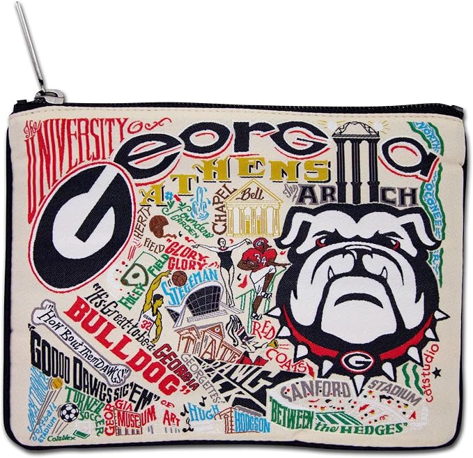 Catstudio Zipper Pouch, University of Georgia Travel Toiletry Bag, 5 x 7, Ideal Makeup Bag, Dog Treat Pouch, or Purse to Organize Supplies for UGA Grads & Alumi