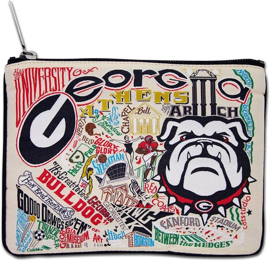 Catstudio Zipper Pouch, University of Georgia Travel Toiletry Bag, 5 x 7, Ideal Makeup Bag, Dog Treat Pouch, or Purse to Organize Supplies for UGA Grads & Alumi