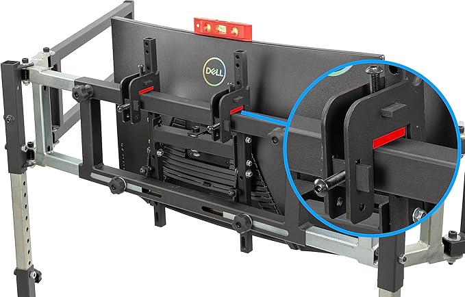 Triple Monitor Floor Stand GEN2 for Racing and Flight Simulators Model LD | for Monitors up to 100x100mm VESA Mount or 24, 27, 32, 34-39 (Triple Stand for Monitors, LD)