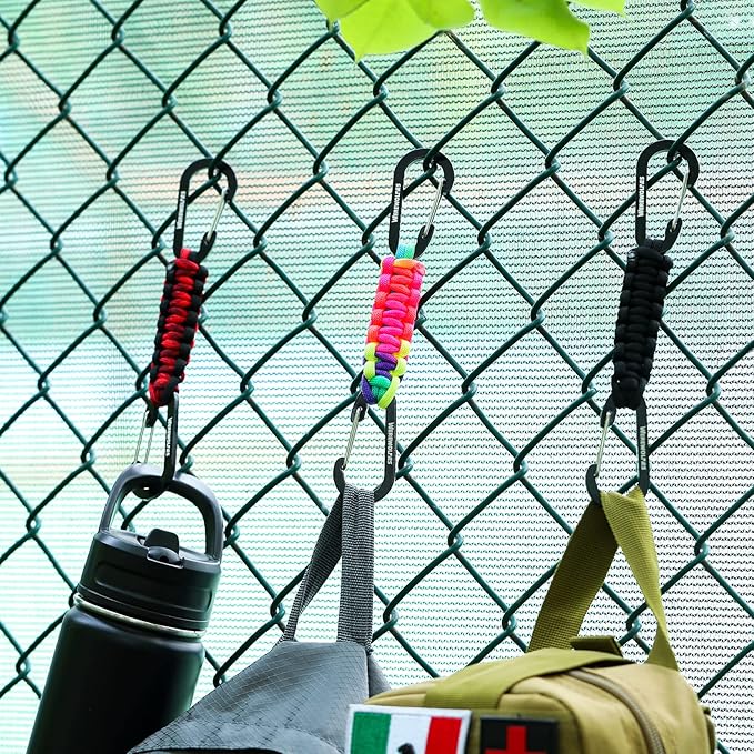 WEREWOLVES Paracord Keychain with Carabiner, Lanyard Clip for Keys