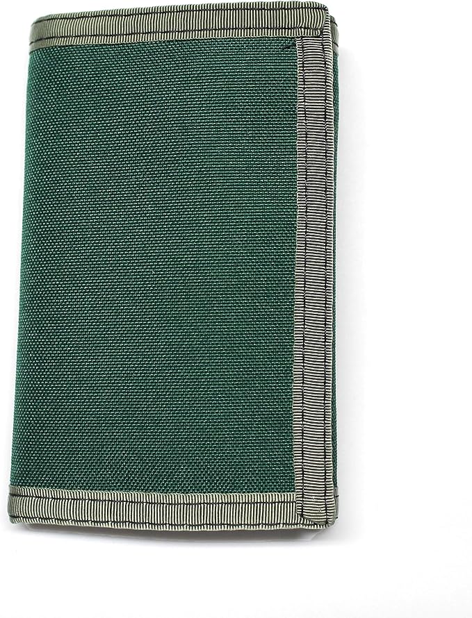Sprocket Nylon Trifold Wallet with Zippered Coin Pocket & ID Window (Green)