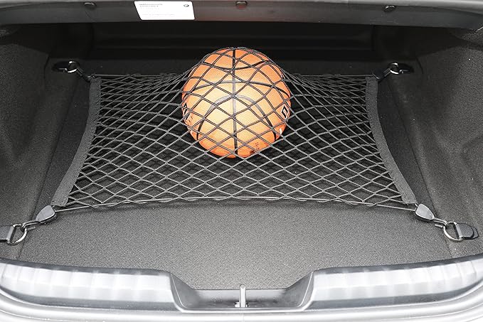 Floor Style Automotive Elastic Trunk Mesh Cargo Net for BMW Z4 (G29) Sport 2018-2025 - Premium Trunk Organizer and Storage - Luggage Net for Coupe - Best Car Organizer for BMW Z4 M Sport