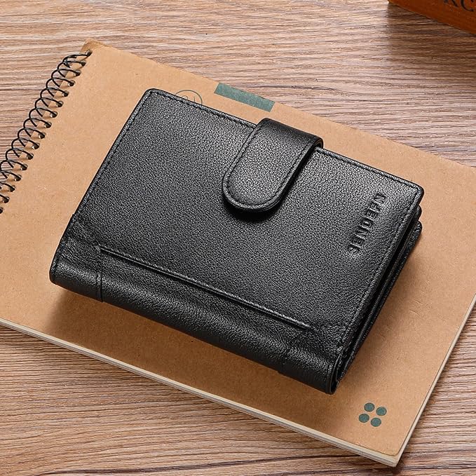 SENDEFN Men's Wallet Genuine Leather Bifold RFID Blocking Wallets for Men Credit Card Holder with Coin Pocket