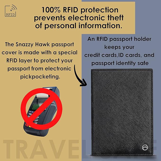 2 Passport Holder - Travel Essentials, RFID Blocking Wallet Credit Card Organiser, Plain Accessories Slim Cover For Men & Women | Travel Essentials, RFID Blocking, Wallet, Accessories, Slim Cover