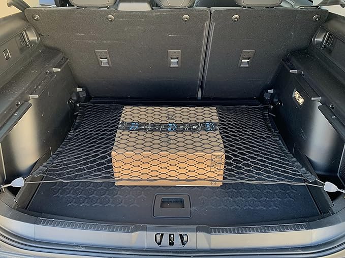 Floor Style Automotive Elastic Trunk Mesh Cargo Net for Ford Bronco Sport 2021-2025 - Premium Trunk Organizers and Storage - Luggage Net for SUV - Best Car Organizer for Ford Bronco Sport