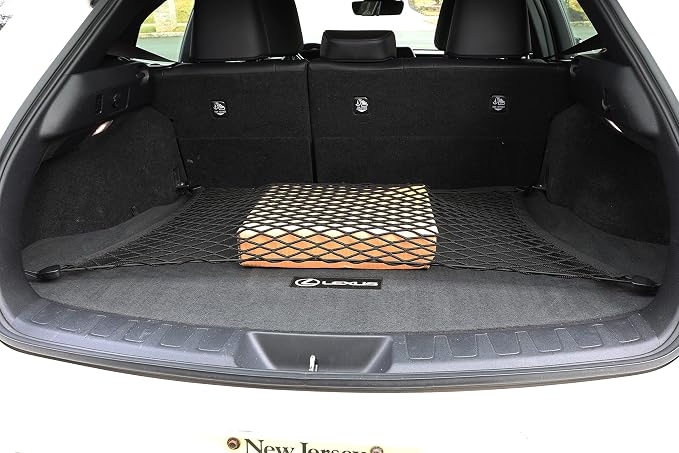Floor Style Automotive Elastic Trunk Mesh Cargo Net for Lexus UX F Sport Luxury 2019-2024 - Premium Trunk Organizer and Storage - Luggage Net for Crossover - Best Car Organizer for Lexus UX