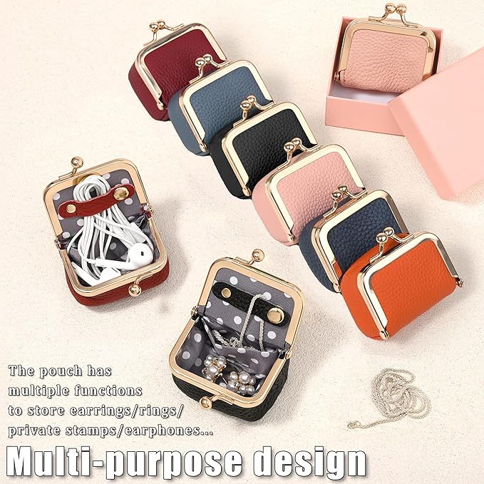 Zivyes Mini Jewelry Box Travel Small Coin Purse Organizer Case Genuine Leather Tiny Size (Green)