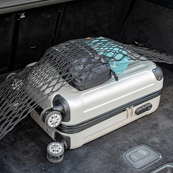 Cargo Net, Elastic Trunk Cargo Storage Organizer Net for SUVs, Cars,Trucks, Adjustable Elastic Storage Mesh Double-Layer Car Accessories 35.4 x 11.8 Inches