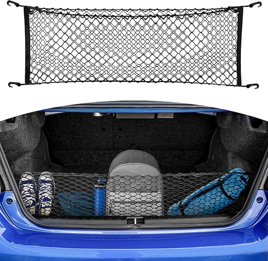 Envelope Style Automotive Elastic Trunk Mesh Cargo Net Accessories for Subaru Impreza 2017 – 2024 & Crosstrek 2018 – 2024 - Premium Trunk Organizers and Storage - Luggage Nets for Vehicles