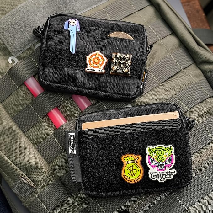 TACTICAL_GEEK Storage A3 EDC Pouch Organizer, Nylon Multi-Functional Utility Small Tool Pocket, Multi-Purpose Molle EDC Gadget Storage Pouch, Nylon Compact Organizer for Daily Carry Black