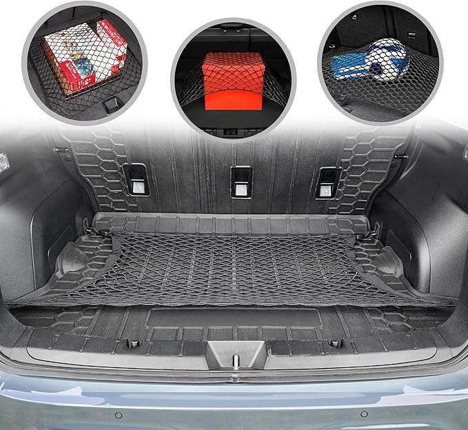 Floor Style Automotive Elastic Trunk Mesh Cargo Net for Subaru Crosstrek 2021-2024 - Premium Trunk Organizer and Storage - Luggage Net for Crossover - Car Organizer for Subaru Crosstrek